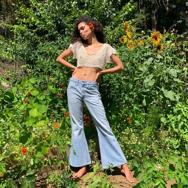 Women's High Waisted Flared Bell Bottoms Jeans/vintage 70s  Style/bohemian/hippie Pants/made to Order. 