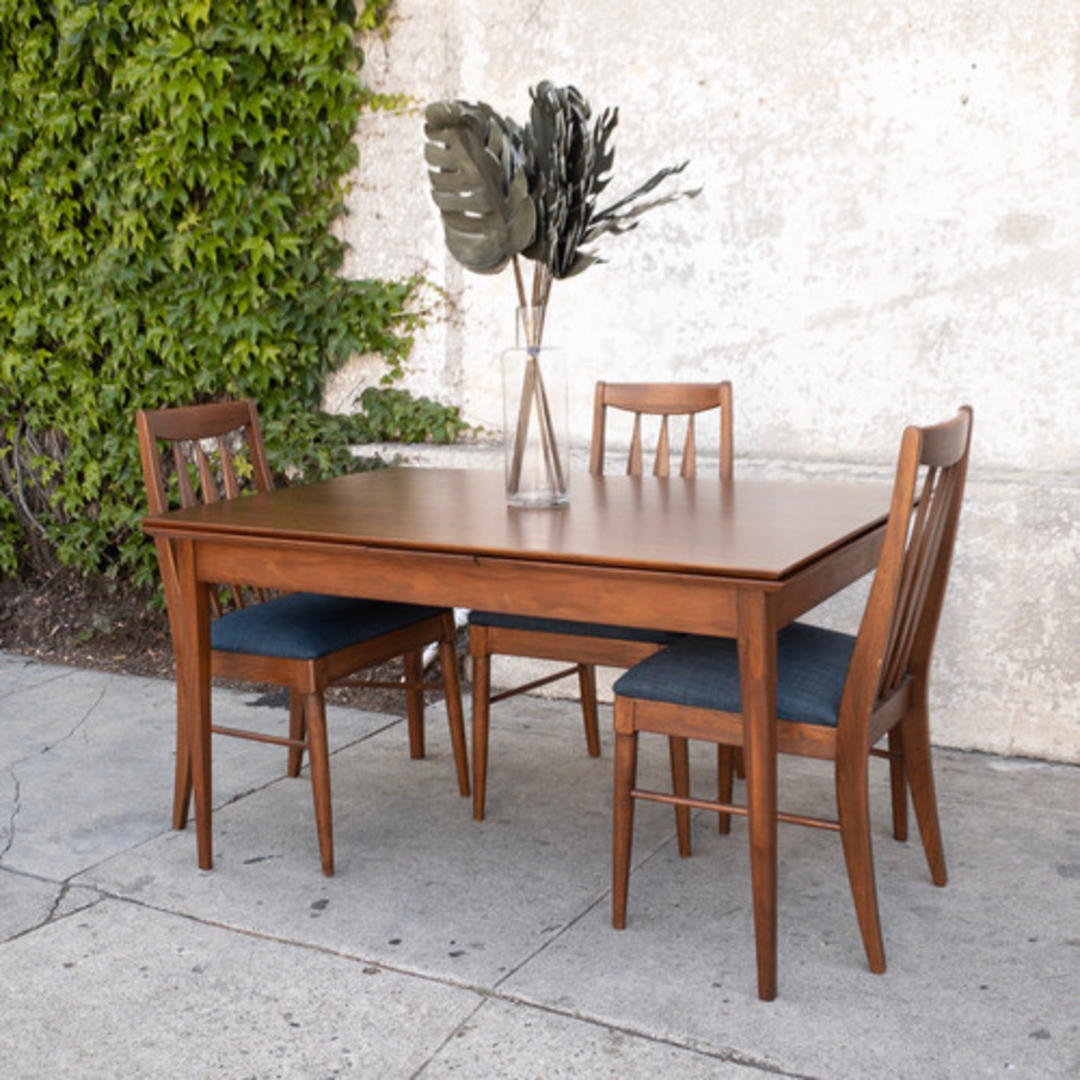 Restored Vintage Dining Tablewith Draw Leaves Sunbeam Vintage