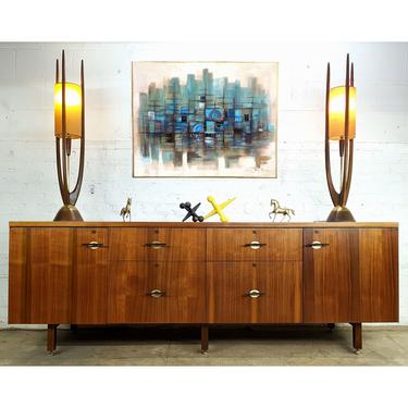 Stunning Statement Piece 7ft Walnut MCM Credenza