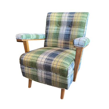 Plaid Rocking Chair, 1950&#8217;s