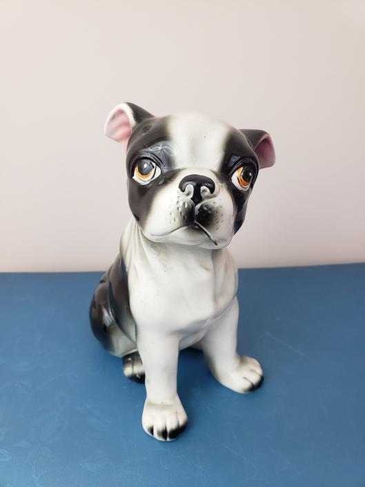Vintage Carnival Chalkware French Bulldog 13