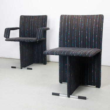 Pair of Upholstered Chairs by Giovanni Offredi for Saporiti