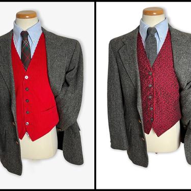 Vintage Reversible Vest ~ size 38 R ~ Waistcoat ~ Corduroy / Paisley / Brocade ~ Wedding ~ Preppy / Ivy League / Trad ~ 