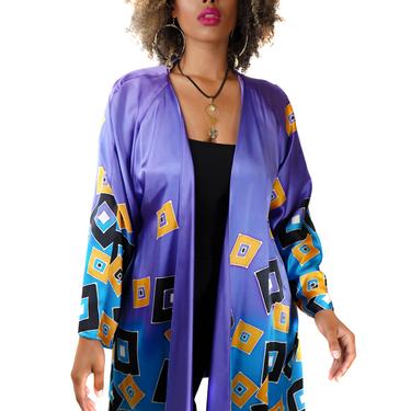 Purple Passion Hand Painted Silk Robe