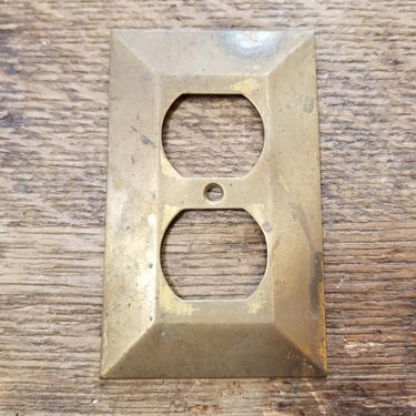 Vintage Brass Electrical Outlet Plate