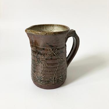 Vintage 1970s Studio Pottery Pitcher 