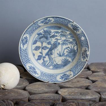 Ming Swatow Blue & White Shipwreck Plate ca 1540