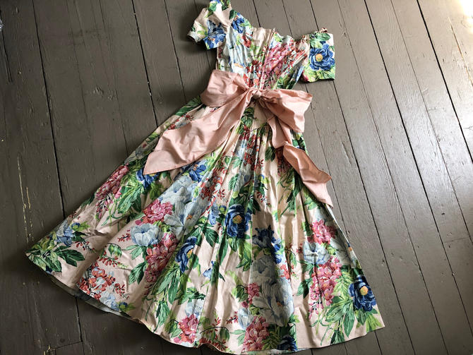 80s hotsell floral print