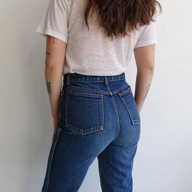 Vintage Calvin Klein Denim/ 1980s High Waisted Straight Leg Jeans/, Bottle  of Bread