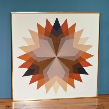 Vintage Starburst MCM Artwork Serigraph Warren Woodward (1920-1993) - Mid Century Modern Art Prints 