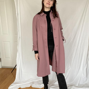Vintage Coat/ Pea Coat/ Trench Coat/ Lilac/ Vintage Jacket/ Long Jacket/ Medium 