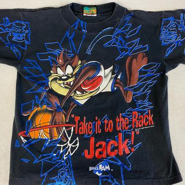 Vtg Kids Space Jam Tazmanian Devil Movie T-shirt