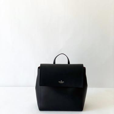 Kate Spade Black Leather Backpack