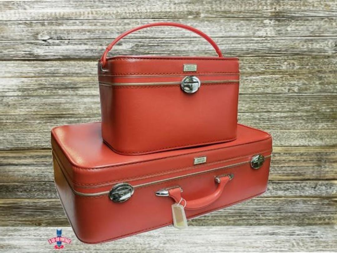 Vintage Red Amelia Earhart Carry-on Travel Bag 