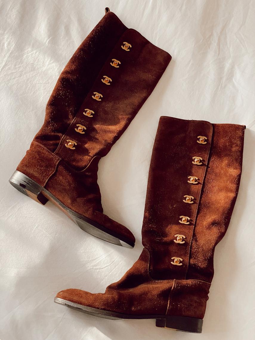 Chanel turnlock boots deals