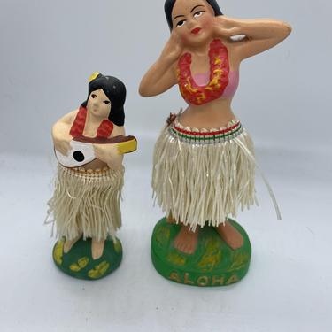 1950s Hawaiian Hula Girls Nodder Set of 2 