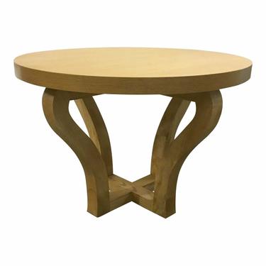 Modern Round Oak Finished Wood Center Table/Dining Table