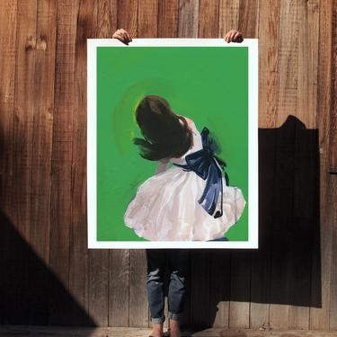 Party Girl .  extra large wall art . giclee print 