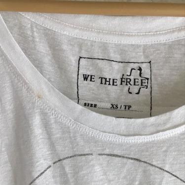 We The Free Size XS White & Gray Top