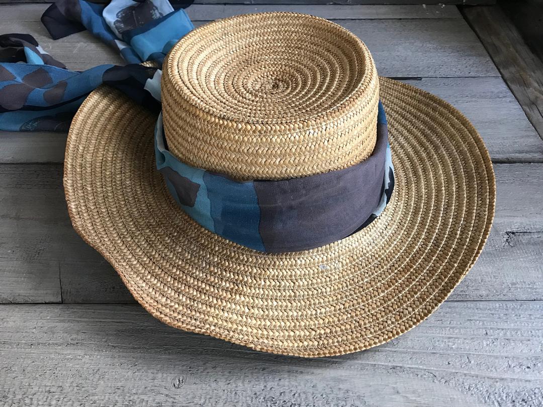 Authentic French Straw Hat, Wide Brim Sun Hat, Gardeners Hat, Jan's