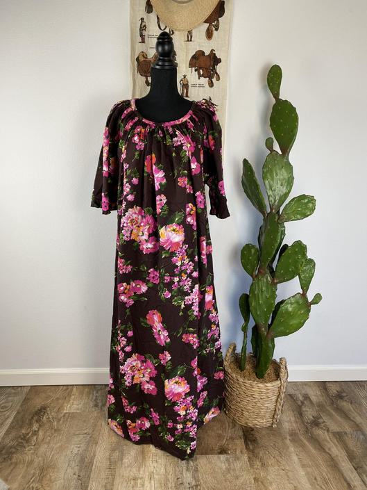 Vintage Hawaiian Muumuu Hawaiian Luau House Dress