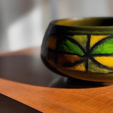 Aldo Londi | Bitossi | "Vetrata" Decor Large Ceramic  Bowl 