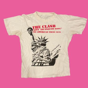 clash “give ‘‘em enough rope” tour tee