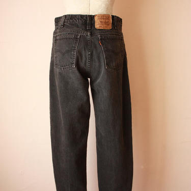 Vintage 90's Levis 550 Black Jeans, Made in USA Relaxed Fit