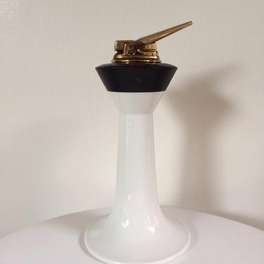 Rosenthal Ceramic And Brass Lighter For Ronson By Harold Sitterle 