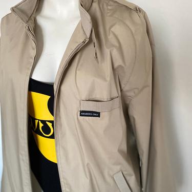 Vintage MEMBERS ONLY Jacket size X-Large / Original 1990s Iconic Indie  fashion streetwear mens brown windbreaker jacket L/XL