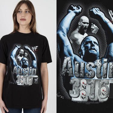 Men's WWE Stone Cold Steve Austin 3:16 White Logo T-Shirt - Black - X Large