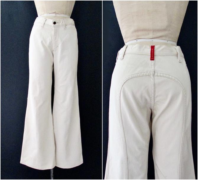 Mens white hot sale bell bottoms