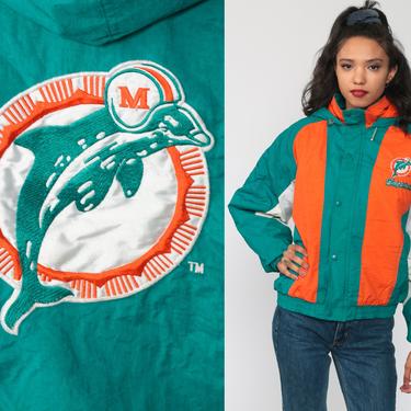 Vintage Miami Dolphins Hooded Winter Coat