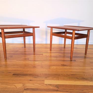 Mid Century Greta Jalk Teak Pair of End / Side Tables 