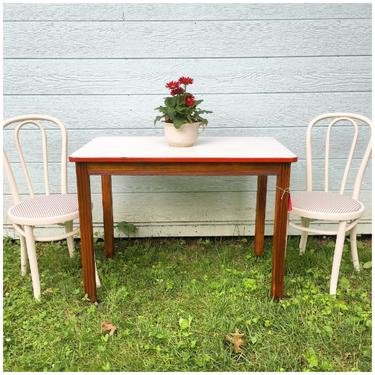 Vintage Enamel Top Kitchen Table