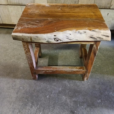 Cute little live edge wood table 15 1/4"×12 1/2"×14 1/2"