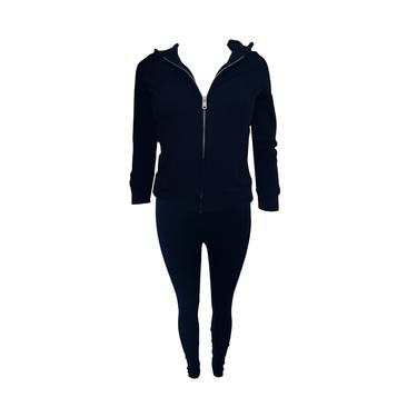 Prada Black Logo Sweatsuit Set