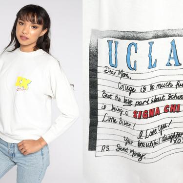 UCLA Sweatshirt 80s Sigma Chi Shirt Greek University of Los Angeles Sorority Sweatshirt California College Sweater 1980s Vintage Small S 