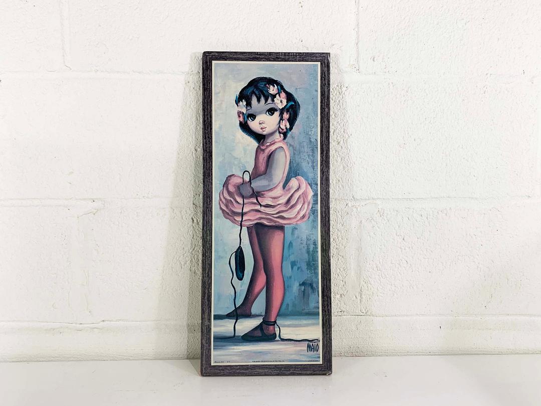 Vintage Jean Maio buying Big eyed ballerina lithos