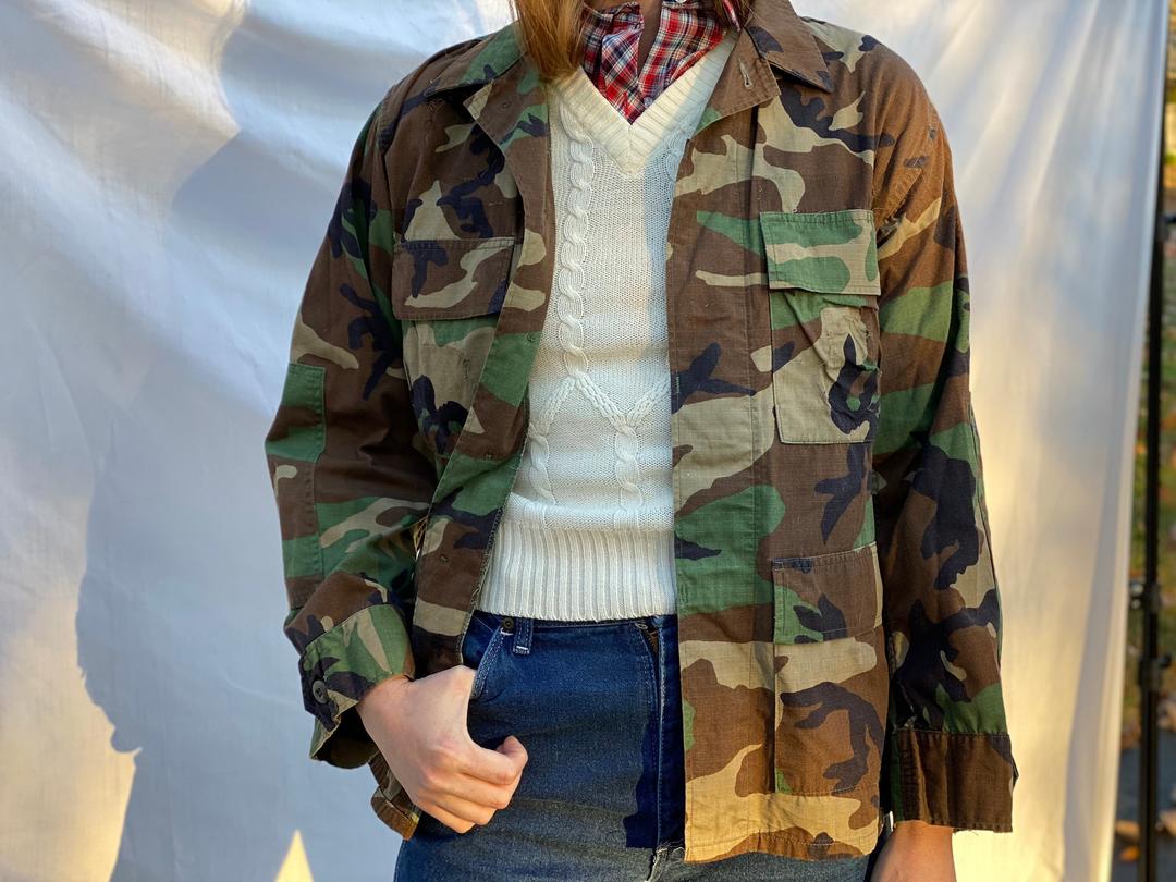 Vintage Army Jacket / Camouflage Jacket / Unisex Jacket / Military