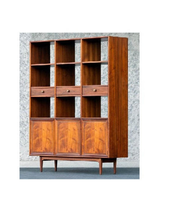 Rare Mid Century Modern Drexel Declaration Large Walnut Room Divider Bookshelf By Kipp Stewart Double Sided Purevintagenyc By Purevintagenyc From Pure Vintage Nyc Of New York Ny Attic