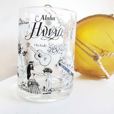 Vintage Hawaii Oahu  Souvenir Beer Mug - Tall Glass Rootbeer Mug - Honolulu Surfing Tropical Glass Mug - Friend Gift 