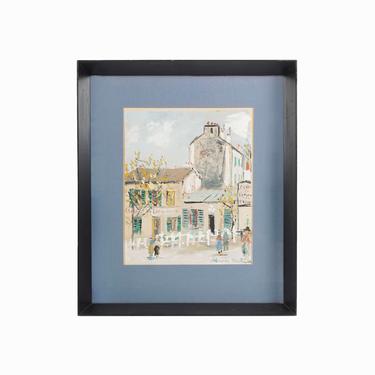 Maurice Utrillo Embellished Lithograph on Paper Cityscape 