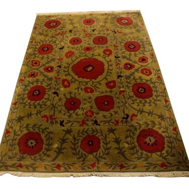 Mission Style Swayam Nepal Hand Knotted 100% Wool Rug, 72