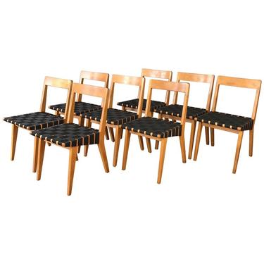 Early Set of Eight Jens Risom for Knoll 666 Side Chairs