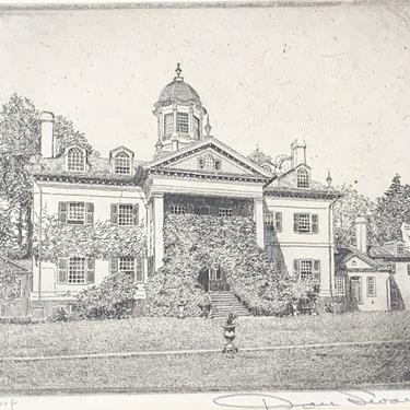 Don Swann &quot;Hampton Mansion&quot; Original Signed Framed Etching Artist's Proof 