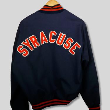 Vintage 1984 NCAA Syracuse Orangemen Zip up Varsity Jacket sz M F as in Frank Vintage Vancouver BC