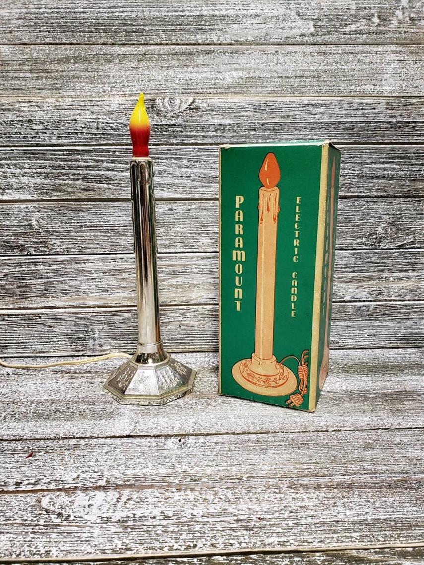 Vintage Electric Christmas Candle, Paramount Candle Light 125 in Box