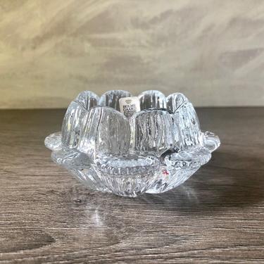 Vintage Holmegaard Denmark water lily votive candle holder Danish modern, Mid Century Modern Glass 