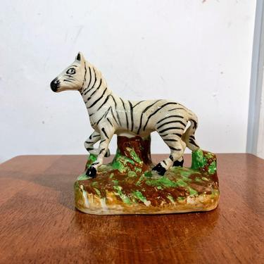 Vintage Arabia Finland Porcelain Zebra Figurine by Taisto | Pink